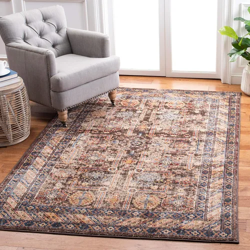 Miniatura 8 de SAFAVIEH Bijar Collection BIJ653B - Alfombra tradicional oriental, envejecida, no desprende pelusa, 2 pies 3 pulgadas x 10 pies, color azul
