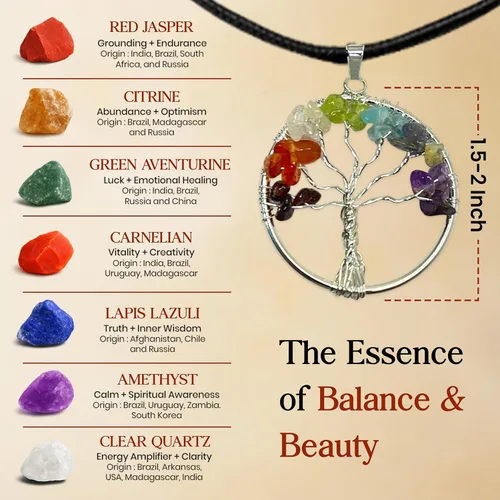Miniatura 3 de Árbol de Cristal, 7 Piedras de Chakra, Feng Shui, Árbol Sanador, Piedras Preciosas, Regalos de Cristal para Mujeres, Piedras Sanadoras, Regalos