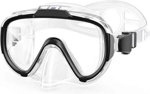 Miniatura 13 de Gafas de natación para adultos y niños, gafas de natación antivaho con cubierta para la nariz, sin fugas, máscara de buceo de esnórquel transparente