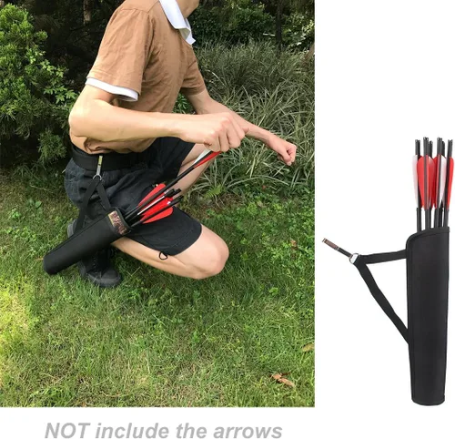 Miniatura 7 de Arco ballesta pernos flecha tubo cadera carcaj cintura colgado llevar bolsa para 18" 20" 22" flechas
