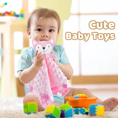 Miniatura 4 de Pro Goleem Loveys para Bebés - Manta de seguridad suave para bebés, juguete para acurrucarse, animales de peluche para recién nacidos, regalos de Q