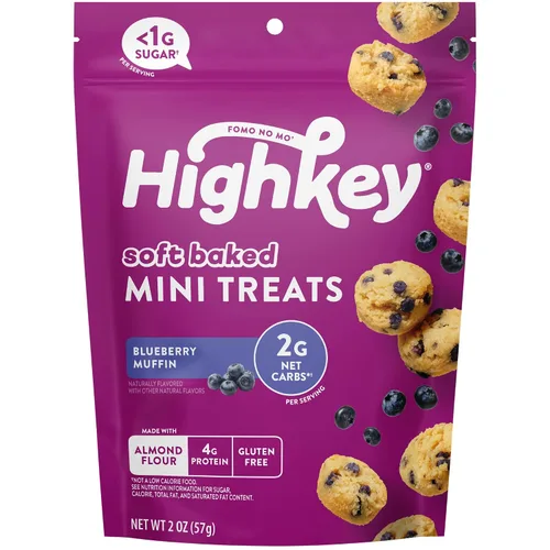 Miniatura 8 de HighKey Muffins de plátano bajos en azúcar, bocadillos keto bajos en carbohidratos de 2 onzas, paquete de 3, mini magdalenas sin gluten con fibra