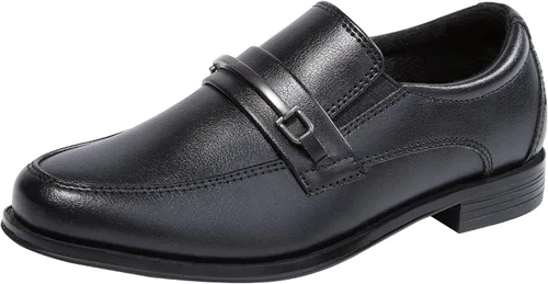 HOMEHOT Zapatos de vestir para niños, mocasines Oxford sin cordones (niños pequeñosniños grandes)