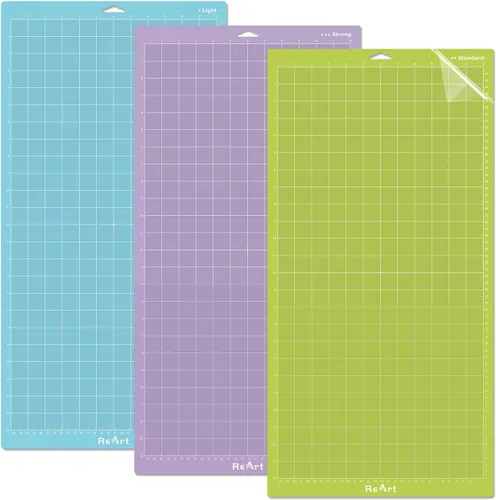 Miniatura 9 de ReArt Variedad de alfombrillas de corte para Cricut Maker 3/Maker/Explore 3/Air 2/Air/One Adhesivo de repuesto – Fuerte, estándar, ligero, 12 x 12