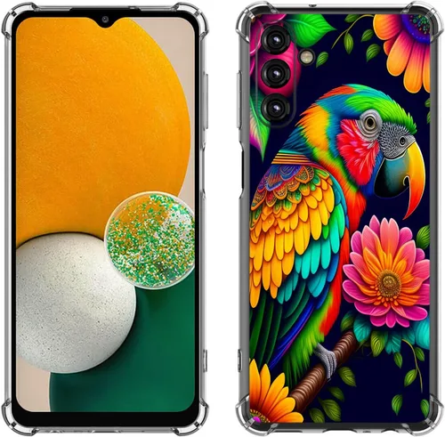 Miniatura 26 de Samsung Galaxy A14 5G - Funda para teléfono celular, diseño de flores de mariposa azul, a prueba de golpes, TPU con bordes elevados, compatible
