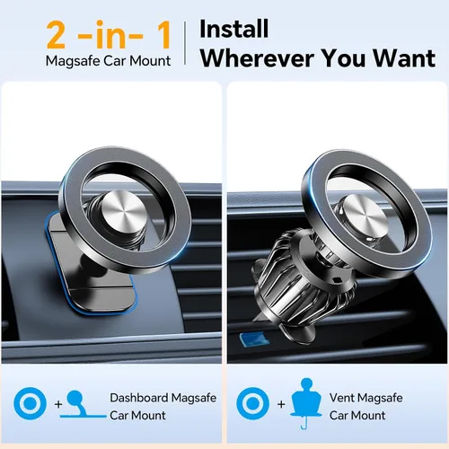 Miniatura 2 de Coolpow para Soporte de Coche Magsafe【20 Imanes Fuertes】Soporte Magnético de Teléfono para Coche Soporte de Teléfono Magnético Montaje de Teléfono