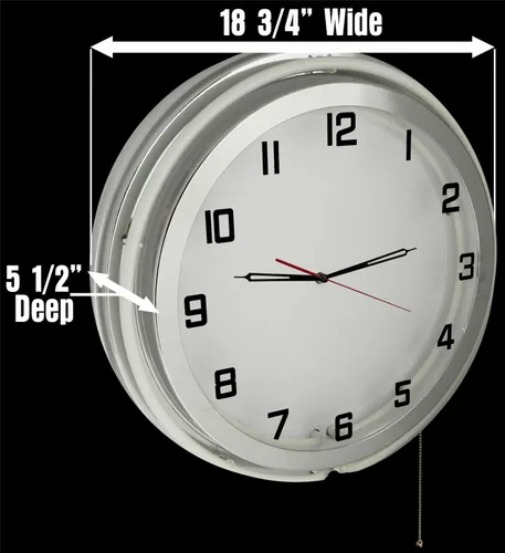 Miniatura 3 de Reloj de garaje personalizado Tiki Parrot Beach Bar de 18 pulgadas, color azul, doble neón, de Redeye Laserworks