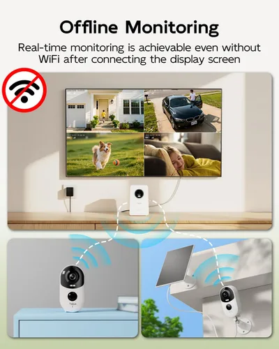 Miniatura 6 de Cámaras de seguridad 2K 4MP inalámbricas para exteriores, cámaras alimentadas por energía solar para seguridad del hogar, sin suscripción, detección