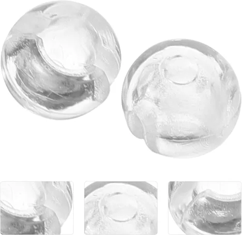 Miniatura 4 de Luxshiny 12 unidades de tope de cadena transparente con cuentas, persianas enrollables para control de ciegas, bola de bloqueo para persianas