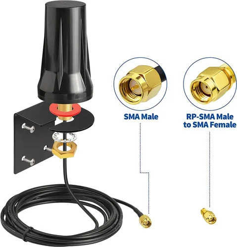 Miniatura 6 de Bingfu Antena para abridor de puerta de garaje para GTO Mighty Mule MM371W MM372W MM571W MM572W MMS100 LiftMaster Ghost Controls Multicode Antena