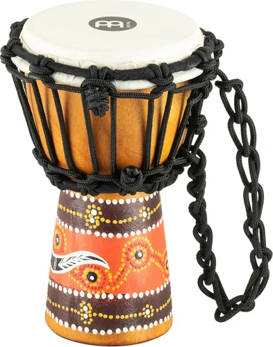 Miniatura 11 de Mini tambor de mano Djembe para decoración de habitaciones - NO HECHO EN CHINA - Madera de caoba pintada a mano, 2 años de garantía Serpent