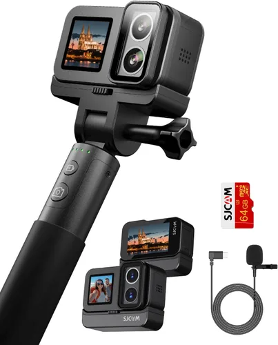 Miniatura 10 de SJCAM Cámara de acción SJ20, visión nocturna MIC Ultra y 4K verdadero, potencia 8H, lente dual 4K, FOV gran angular de 154°, movimiento de poca luz