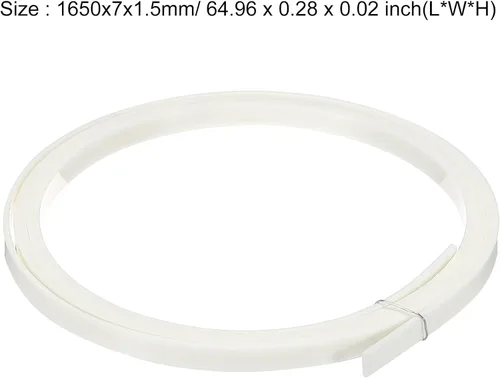 Miniatura 2 de MECCANIXITY Tira de Encuadernación y Borde Purfling de Plástico 1650x7x1.5mm para Guitarra Acústica Clásica Blanca, Juego de 2 Blanco