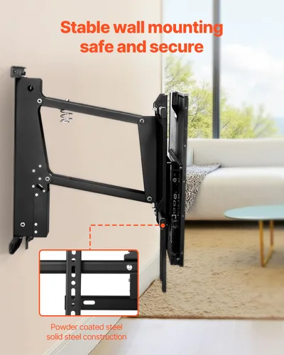 Miniatura 4 de VEVOR Soporte de pared motorizado para TV, soporte de TV para TV de 32 a 65 pulgadas, soporte de TV de techo ajustable eléctrico, soporte de TV