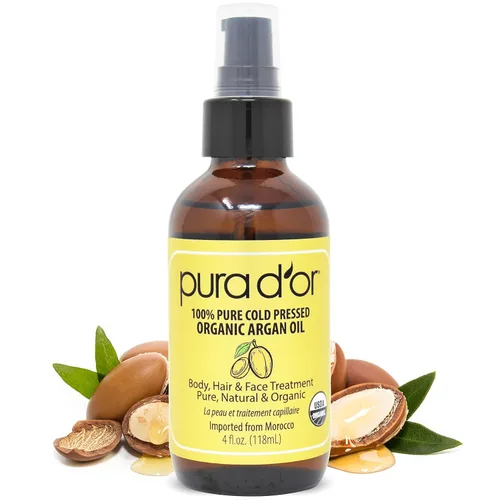 Miniatura 5 de PURA D'OR Juego de champú y acondicionador para terapia del cuero cabelludo (16 onzas líquidas x 2) + aceite de argán orgánico de 4 onzas