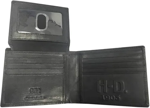 Miniatura 3 de Harley-Davidson Billetera clásica de piel con cierre abatible para hombre