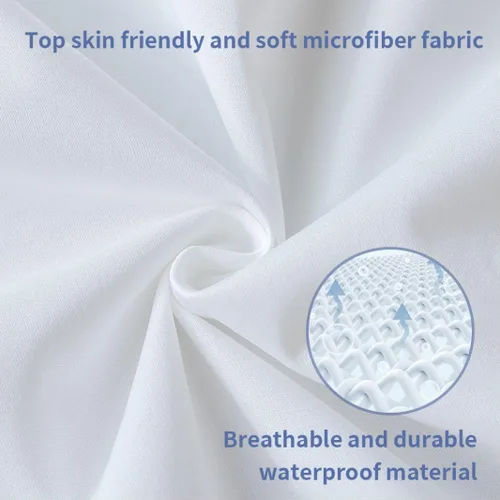 Miniatura 3 de Protector de colchón individual - Funda de colchón suave 100% impermeable y refrescante (39 x 80 pulgadas) Tamaño de cama suave, transpirable