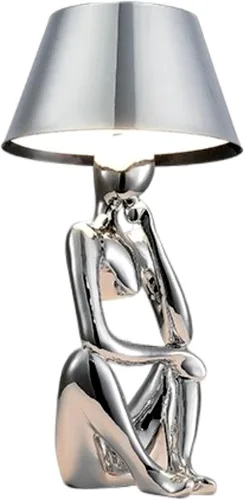Miniatura 8 de Thinker Lamp Collection, lámpara de mesa inalámbrica, recargable, funciona con pilas, lámpara de escritorio, control táctil, portátil, LED, mesita