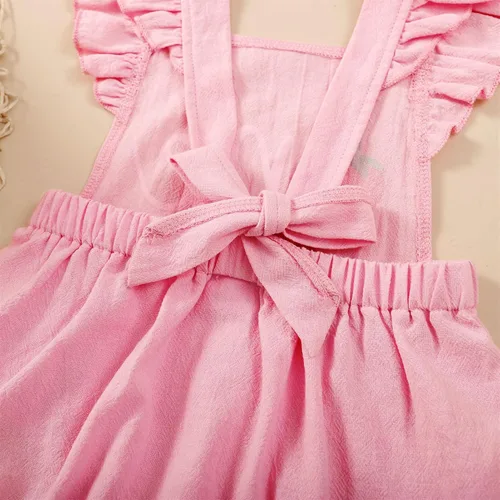 Miniatura 5 de GRNSHTS Trajes de primer cumpleaños para niñas con volantes para primer cumpleaños, mameluco sin espalda