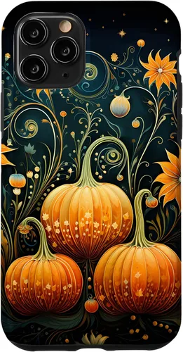 Miniatura 27 de Funda floral para iPhone 16 Pumpkins Vintage Otoño Otoño