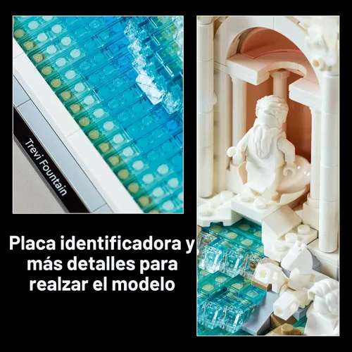 Miniatura 6 de LEGO Architecture Fuente de Trevi Juego de Construcción - Modelo Coleccionable del Monumento Italiano para Exhibición para Adultos, 18+ - Regalo