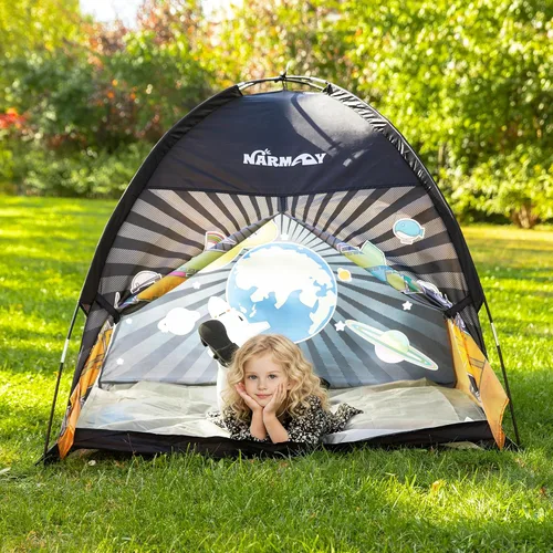 Miniatura 4 de NARMAY® Play Tent Space World Dome - Tienda de campaña para niños, diversión en interiores y exteriores, 48 x 48 x 40 pulgadas