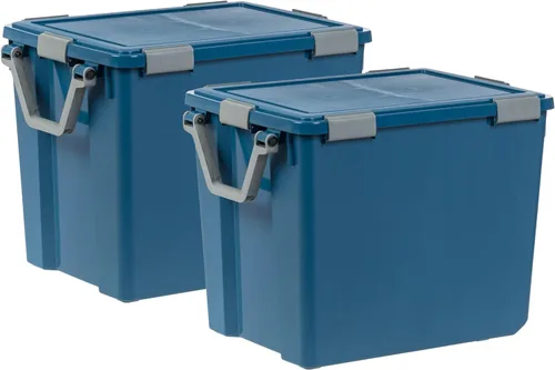 Miniatura 7 de IRIS USA WeatherPro - Contenedores de almacenamiento ecológicos de 31 cuartos de galón con tapas, paquete de 4, caja de juntas de plástico sin BPA