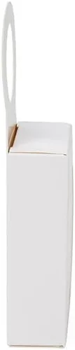 Miniatura 6 de ClearBags Caja de botella de vino de papel blanco con ventana, tamaño: 2 1/4 "x 1 1/8" x 3 7/8", cajas de regalo plegables colgantes, sostiene