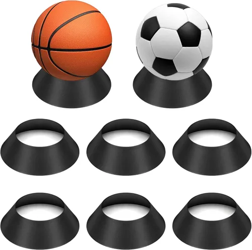 Soporte de exhibición de bolas de 6 piezas – Soporte duradero para pelotas deportivas para baloncesto, pedestal, fútbol, fútbol, voleibol