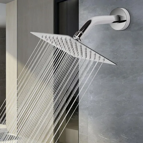 Miniatura 6 de Nearmoon - Cabezal de regadera de lluvia, diseño cuadrado de acero inoxidable de alto flujo, alta presión, experiencia de ducha impresionante