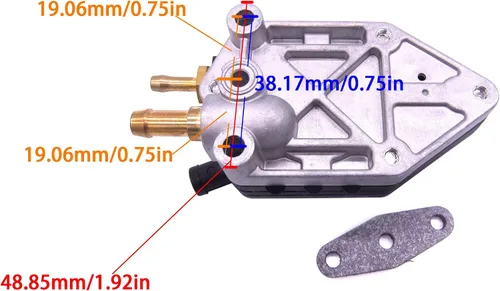 Miniatura 4 de Motor fuera de borda 0438555 438555 0433386 433386 Bomba de combustible para Johnson Evinrude OMC BRP 20HP-30HP Motor de barco pequeño pezón, ajuste