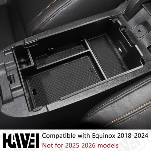 Miniatura 4 de HGWEI Bandeja Organizadora de Consola Central Compatible con Chevy Equinox 2018 2019 2020 2021 2023 2024 Accesorios, Inserto de Reposabrazos Caja