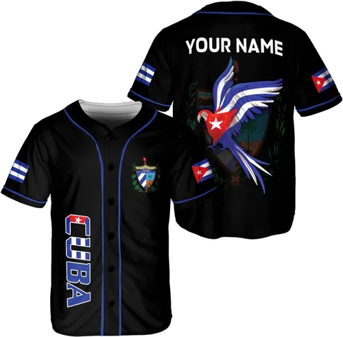 Podagree - Camiseta de béisbol personalizada de Cuba, camiseta de bandera de Cuba, camiseta cubana para hombres y mujeres, camiseta cubana
