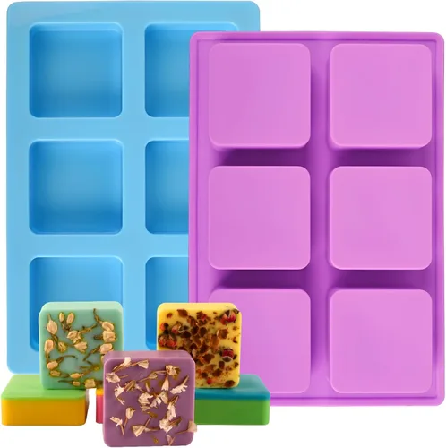 Miniatura 19 de Sakolla Paquete de 2 moldes cilíndricos de silicona para jabón, 15 moldes redondos de silicona para jabón hecho a mano, barras de loción, bombas