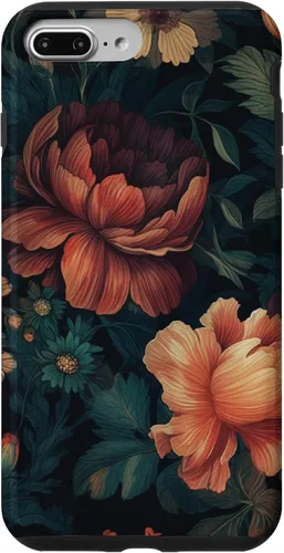 Miniatura 12 de Vintage Dark Flower Pattern Moody Floral Case for iPhone 17