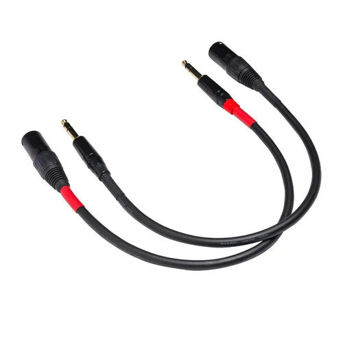 Miniatura 2 de Cable XLR de 1/4 de pulgada a 3 pines, cable equilibrado de micrófono TRS macho a XLR macho de 0.250 in (1 pie)