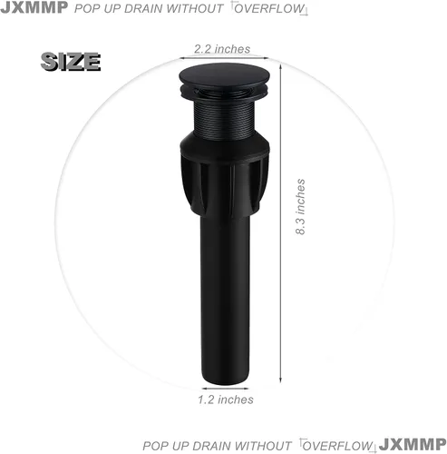 Miniatura 3 de Grifo de fregadero negro con ensamblaje de drenaje y líneas de suministro cUPC, grifos negros mate de acero inoxidable para fregadero de baño, grifo