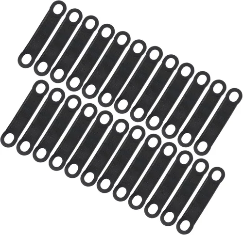 Miniatura 7 de uxcell 100 tiras adhesivas de silicona antideslizantes para colgar ropa para perchas de madera y plástico, color negro (3.94 x 0.47 pulgadas)