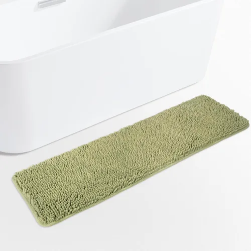 Miniatura 43 de Yeaban Alfombra de pasillo de baño de 24 x 72 pulgadas, antideslizante, alfombra de baño larga de felpilla gruesa, absorbente y lavable, alfombra