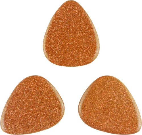 Miniatura 37 de Púa de guitarra o bajo de Obsidiana de Caoba en vidrio volcánico - 3.0 mm de calibre ultra pesado - Forma 351 - Púa exótica artesanal de gema