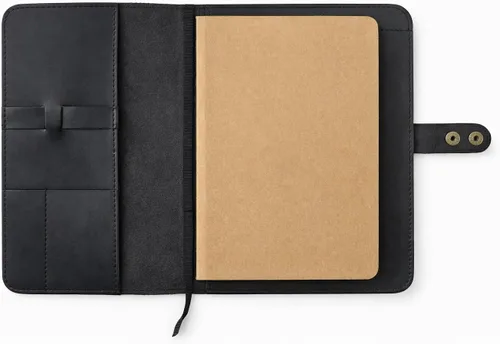 Miniatura 2 de Funda de cuero rústico para cuaderno de esteno en espiral de 6 x 9 pulgadas, cubierta Cahier recargable hecha a mano, organizador de cuero