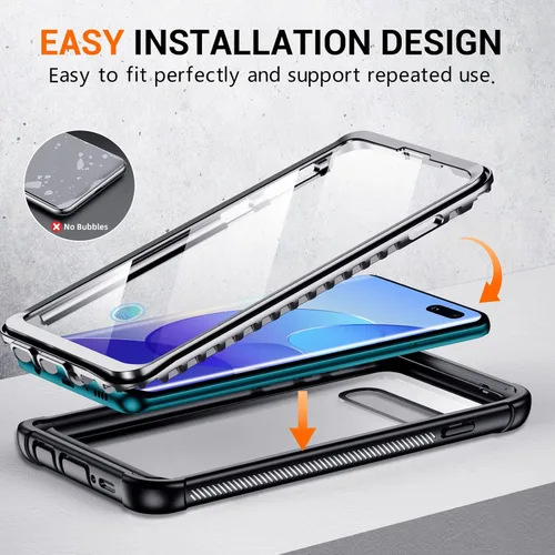 Miniatura 4 de Funda para Samsung Galaxy S10 Plus, protector de pantalla integrado con orificio para huella dactilar, protección de cuerpo completo, carga