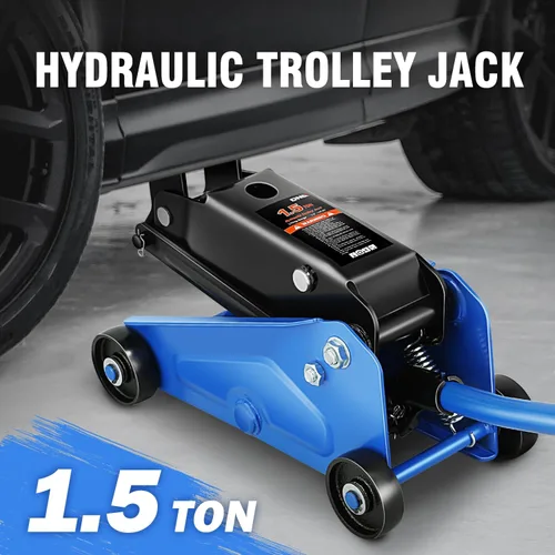 Miniatura 2 de DNA Motoring Gato Hidráulico de Carretilla de Perfil Bajo para Servicio/Piso, Capacidad de 1.5 Toneladas (3000 libras), Rango de Elevación