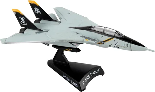 Daron Worldwide Trading - Sello de franqueo F-14 Tomcat Vf-103 Jolly Rogers modelo de avión a escala 1/16o, de 144 meses a 1000 meses, color negro