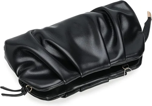 Miniatura 4 de CHARMING TAILOR Bolso tipo sobre elegante de cuero vegano suave con pliegues de PU para mujer