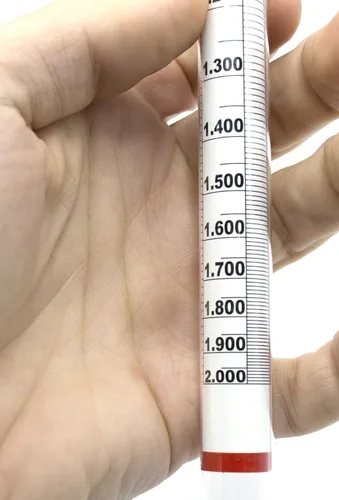 Miniatura 4 de EISCO Hidrómetro de laboratorio universal en caja de plástico duro, mide el rango de gravedad específico de 0.700 a 2.000-0.01 graduaciones - Escala