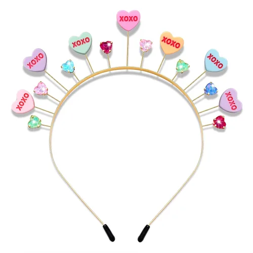 Miniatura 11 de PHALIN Diademas para el día de San Valentín para mujer, esmaltadas, para el día de San Valentín, diademas para el cabello, dulces festividades
