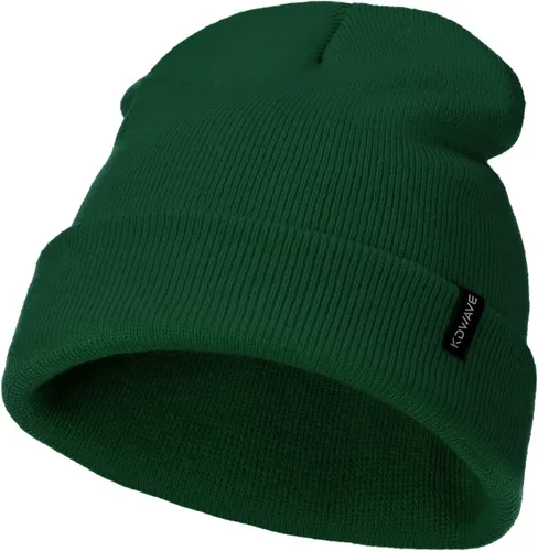 Miniatura 7 de Gorros de lana para mujeres y hombres, unisex, de punto suave, con puños, diseño de calavera, elástico, color sólido, sombreros de invierno