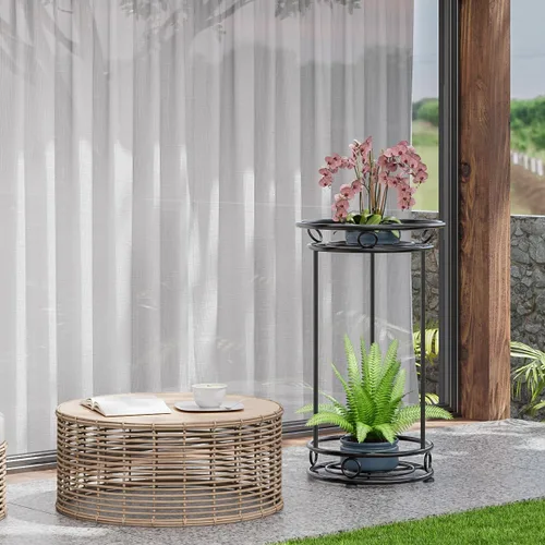 Miniatura 6 de YIUKEA - Soporte para plantas para interiores y exteriores - Estante organizador alto de varios niveles de metal para macetas, exhibidor de flores