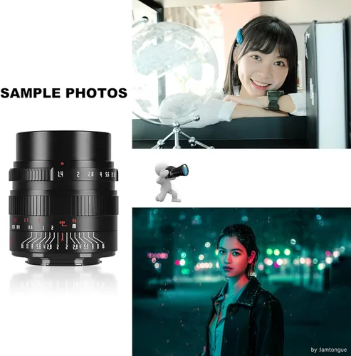 Miniatura 5 de 7artisans Lente manual F1.4 APS-C de 0.945 in con apertura grande compatible con cámaras sin espejo Fujifilm FX Mount X-A1 X-A10 X-A2 X-A3 A-at X-M1